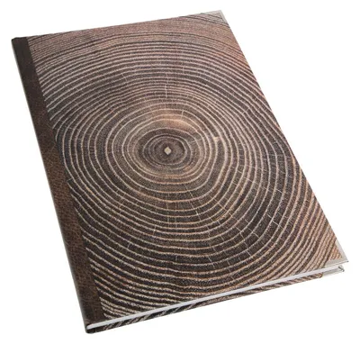 Produktbild von Großes Notizbuch DIN A4 Jahresringe Blankobuchmit Metallecken