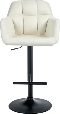 Produktbild von Barhocker Natoma Stoff schwarz creme