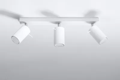 Obrázok produktu pre Stropné svietidlo RING 3 biele 3xGU10 10W oceľ 16x6x45cm Sollux Lighting