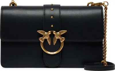 Produktbild von PINKO Umhängetasche Love One Classic ST. CL. Nero - Antique Gold schwarz
