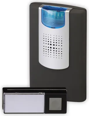 Immagine prodotto di HEIDEMANN Funkklingel Set HX Flashlight - Erweiterbare Klingel - mit optischem Blitzsignal- Funk Klingel - inkl. Sender & Empfänger - HX Türklingel - schwarz
