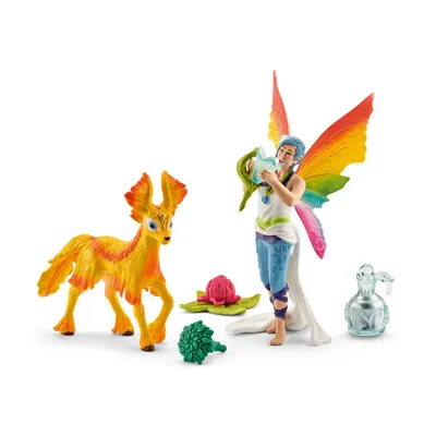Immagine prodotto di Schleich 41438 - Personaggio giocattolo - Elfo arcobaleno Dunya con puledro