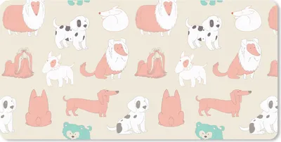 Produktbild von MuchoWow® Mauspad Mousepad Muster - Hund - Welpe - Jungen - Mädchen - Kinder - Kinder 60x30 cm - Mousepads - Maus Mat - Pad - Mausunterlage - Nachhaltig