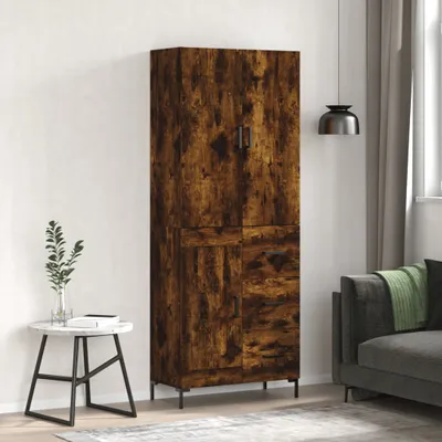 Produktbild von Highboard Räuchereiche 69,5x34x180 cm Holzwerkstoff