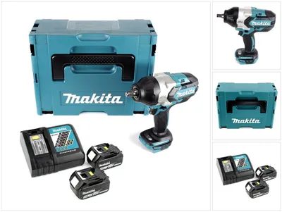 Immagine prodotto di Avvitatore a impulsi a batteria Makita DTW 1002 RTJ 1/2" 18V 1000Nm brushless + 2x batteria ricaricabile 5.0Ah + caricabatterie + Makpac