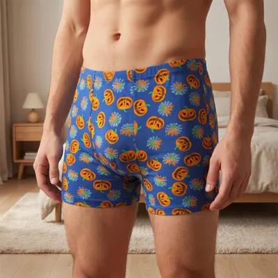 Obrázek produktu pro 8 ks pánských boxerek s halloweenským motivem, velikost 2XL