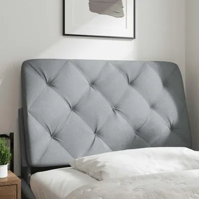 Immagine prodotto di vidaXL Cuscino per testiera grigio chiaro 90 cm in tessuto