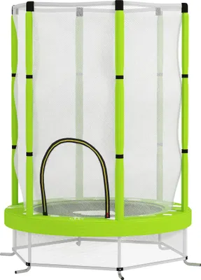 Produktbild von Kindertrampolin mit Sicherheitsnetz, für den Innen- und Außenbereich, 3-6 Jahre, Grün