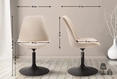 Produktbild von Stuhl Maverick B Stoff creme
