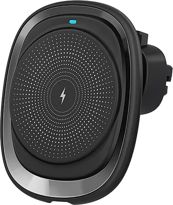 Image de chargeur de voiture magnétique sans fil 15w Chargement rapide Ventilateur de téléphone Noir