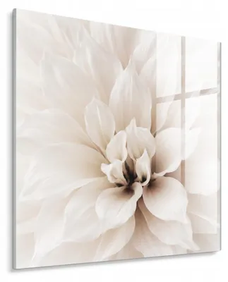 Image de STYLER, tableau en verre, 30x30 cm, motif élégant de dahlias, décoration murale pour salon, chambre à coucher ou cuisine