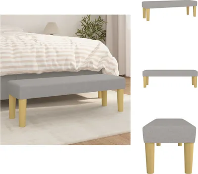 Immagine prodotto di vidaXL Panca grigio chiaro 100x30x30 cm in tessuto - Panche