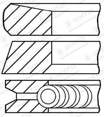 Produktbild von GOETZE ENGINE 08-137500-00 Kolbenringsatz Kolbenringe
