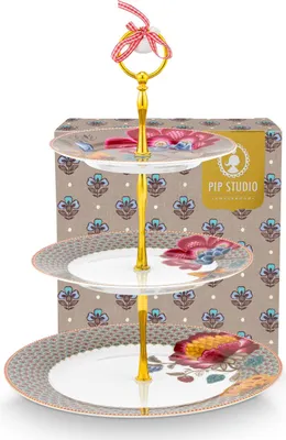 Produktbild von PIP STUDIO Blooming Tales Fantasy Khaki Etagere 3tlg