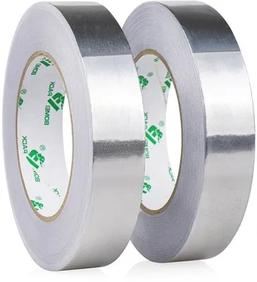 Imagen del producto de Cinta de aluminio de 25 mm x 50 m: Resistente al calor, ideal para sellar y reparar superficies metálicas