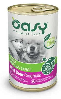 Zdjęcie produktu dla Karma mokra dla psa Oasy One Protein Adult Medium/Large Dzik 400g