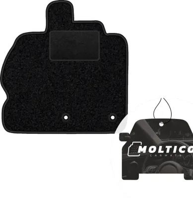 Produktbild von moto-MOLTICO Fahrer Fußmatte Auto Velours Fahrerseite Autoteppiche Schwarz Fahrermatte 1-teilig passend für Renault Scenic III 2009-2016