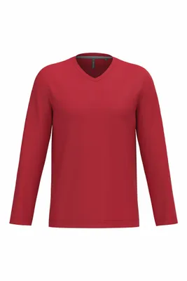 Produktbild von Kariban Mens long-sleeved V-neck T-shirt