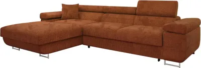 Produktbild von MIRJAN24 Ecksofa Torezio Mini, Stilvoll Eckcouch mit Bettkasten und Schlaffunktion, Einstellbare Kopfstützen, 280x170x70-90 cm (Farbe: Flow 09, Seite: Links)