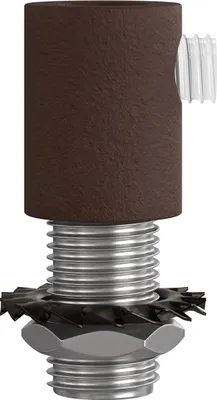 Immagine prodotto di Creative-Cables Serracavo cilindrico (Ruggine scura verniciata, Ø 1,3 cm, 2 pezzi) – Completo di tige, dado e rondella – In metallo