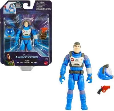 Immagine prodotto di Mattel HJK07 Disney Pixar Captian Buzz Lightyear Blu con casco staccabile Pistola d'azione mobile Figura giocattolo 13 cm