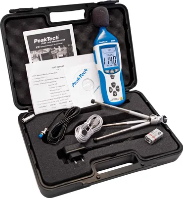 Zdjęcie produktu dla Rejestrator poziomu dźwięku PeakTech 30...130 dB 0,1 dB 31,5 Hz...8 kHz (PeakTech 8005)