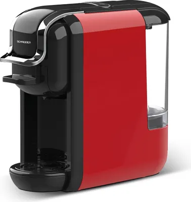 Obrázek produktu pro ​SCHNEIDER CONSUMER SCESC2206R, Espresso kávovar, 0,6 l, Kávová kapsle, Mletá káva, 1450 W, Červená