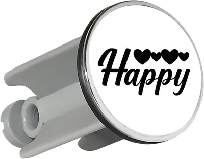 Produktbild von Huuraa Waschbeckenstöpsel Happy Herzen 4cm höhenverstellbar Abflussstopfen Geschenkidee