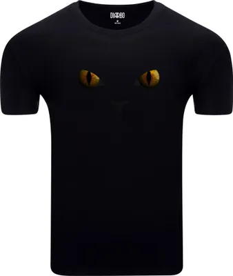 Immagine prodotto di T-shirt da uomo Diarbo con stampa di animali e occhi di gatto nero taglia S
