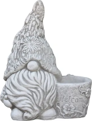 Immagine prodotto di Bellissimo nano con vaso da fiori per aiuola o balcone, resistente alle intemperie e nuovo 44 cm H, JA-059