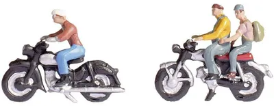 H0 Motorradfahrer Figur, Kunststoff, mehrfarbig, 1 St.
