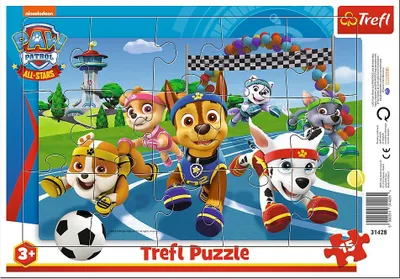 Produktbild von Trefl Paw Patrol Puzzle im Rahmen, 15 Teile