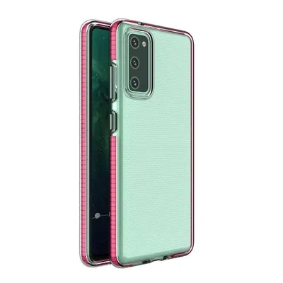 Produktbild von Spring Armor Silikonhülle mit farbigem Rand für  Samsung Galaxy A02s - Rosa KP30181
