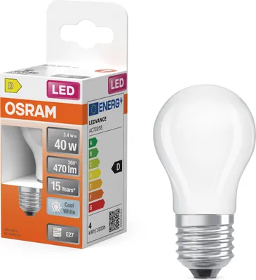 Image de Ampoule Led Sphérique E27 éclairage Led Froid Dépoli 4w E27 - Ledvance  Gp