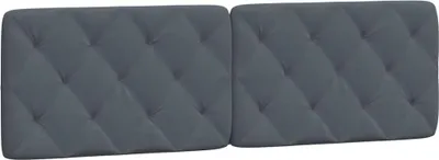 Immagine prodotto di Cuscino per testata grigio scuro 160 cm in velluto