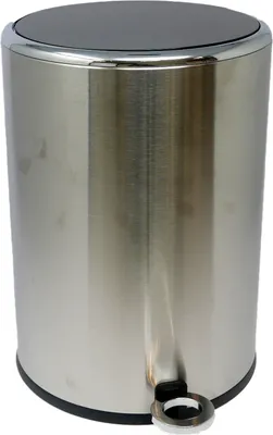 Produktbild von B&S Kosmetikeimer Edelstahl rund 5 Liter silber mit Absenkautomatik