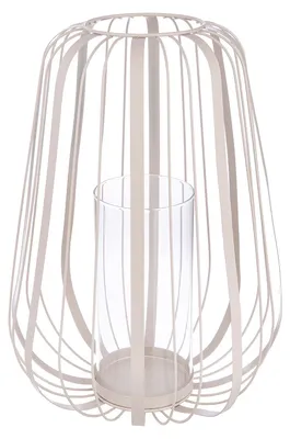 Obrázok produktu pre Svietnik "Rimini", sklo, kov, béžová farba, balenie obsahuje 3 kusy, výška 35 cm, priemer 24 cm. Číslo produktu: 69738, EAN: 4063387697382