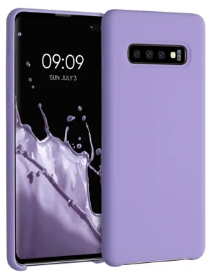Produktbild von kwmobile Handyhülle für Samsung Galaxy S10 Plus / S10+ Hülle - Case Silikon - Kabelloses Laden - Schutzhülle Cover in Veilchen Lila