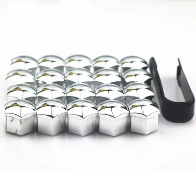 Produktbild von INF Radmutterabdeckung / Radschraubenabdeckung 20er-Pack mit Montagewerkzeug Silber 17 mm