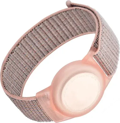 Immagine prodotto di Jumada's - Adatto per AirTag - Bracciale - Bracciale - Bambini - Chiusura in velcro - Rosa