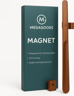 Zdjęcie produktu dla Drewniana łyżka do butów 55 cm z magnesem, długa, ergonomiczna PL.