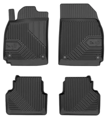 Productafbeelding van Rubberen automatten voor Saab 9-3 II 2002-2011 – 4-delig, zwart, op maat