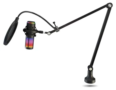 Obrázok produktu pre Sada mikrofónov na streamovanie, podcasty a hranie, vybavená RGB osvetlením