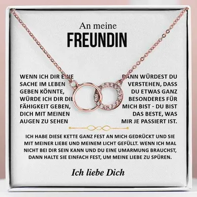 Produktbild von An meine Freundin - Halskette aus Roségold mit Zirkonia-Kristallen für Damen - CHLOE_FOREVERNECKLACE