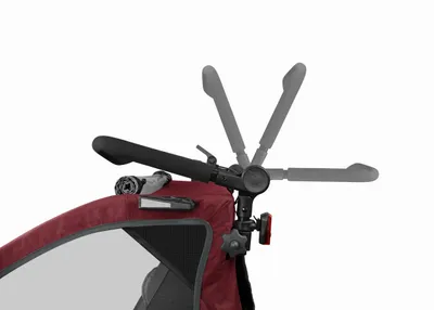 Produktbild von Qeridoo Skaja 2  - Kinderfahrradanhänger für 2 Kinder, Farbe: Cayenne Red