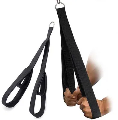 Obrázok produktu pre Pás na tricepsy – 70 cm – s háčikom – čierny
