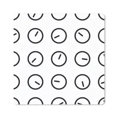 Produktbild von MuchoWow® Mauspad Mousepad Uhr - Muster - Minimalismus 20x20 cm - Mousepads - Maus Mat - Pad - Mausunterlage - Desk Mat - Bureauartikeln