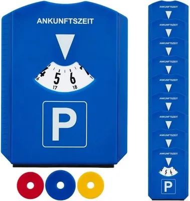 Produktbild von 10 Stück Parkscheiben mit Eiskratzer