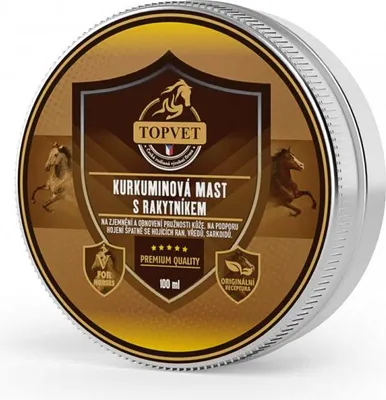 Zdjęcie produktu dla Maść kurkuminowa z rokitnikiem dla koni TOPVET 100ml