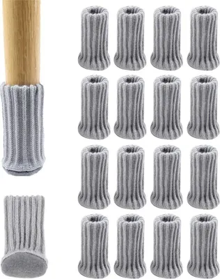 Obrázok produktu pre 16 kusov nábytkových ponožiek, ponožky na nohy stoličiek, vhodné pre priemery od 3 cm do 4 cm, elastické, hrubá spodná strana